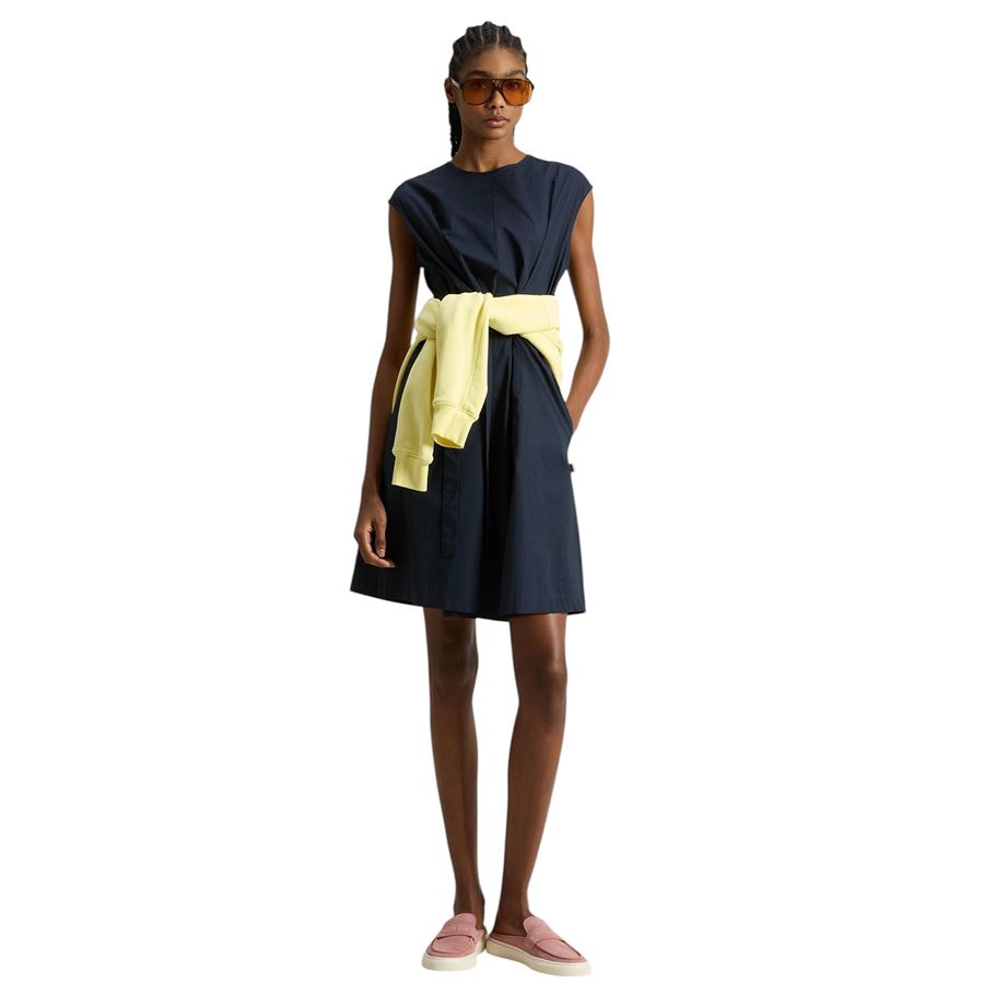 Vestito in popeline di puro cotone con cintura da donna Woolrich | CFWWDR01803989